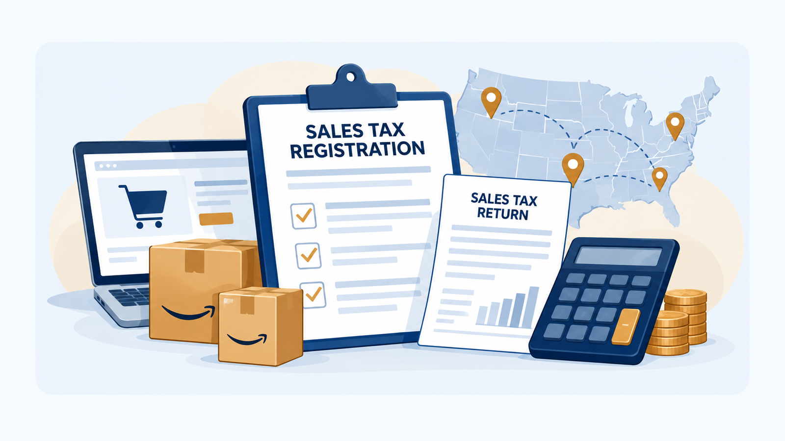 Sales Tax Registration & Filing illustration